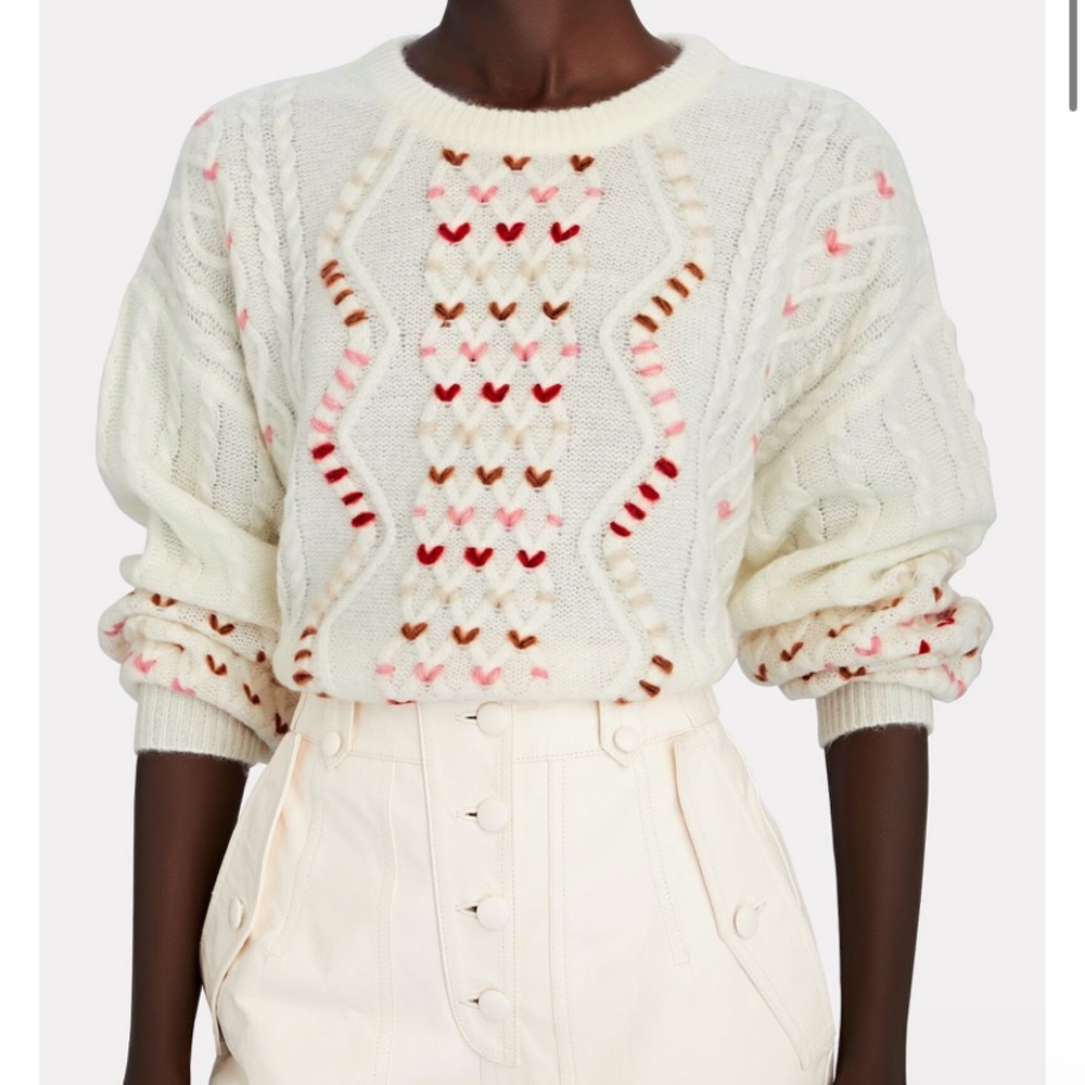 INTERMIX Clementine Cable Knit Sweater